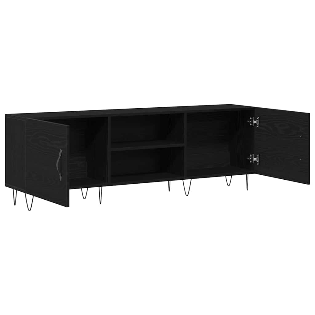TV Cabinet Black oak 150 x 30 x 50 cm Engineered wood